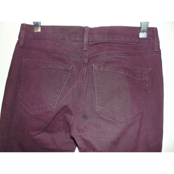 Express Jean Legging Size 0 Mid Rise Stretch Five Pocket Wine jeans leggings - Picture 6 of 8